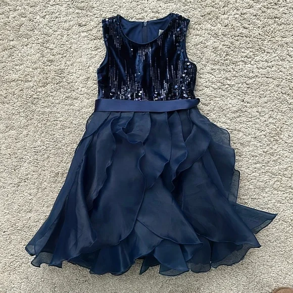 4t navy blue dress Gubotare Toddler Girls Dresses Toddler Baby Girl Dress Ruffle Sleeve Halter Kids Casual Dresses Size 3-4t (Navy,3-4 Years)